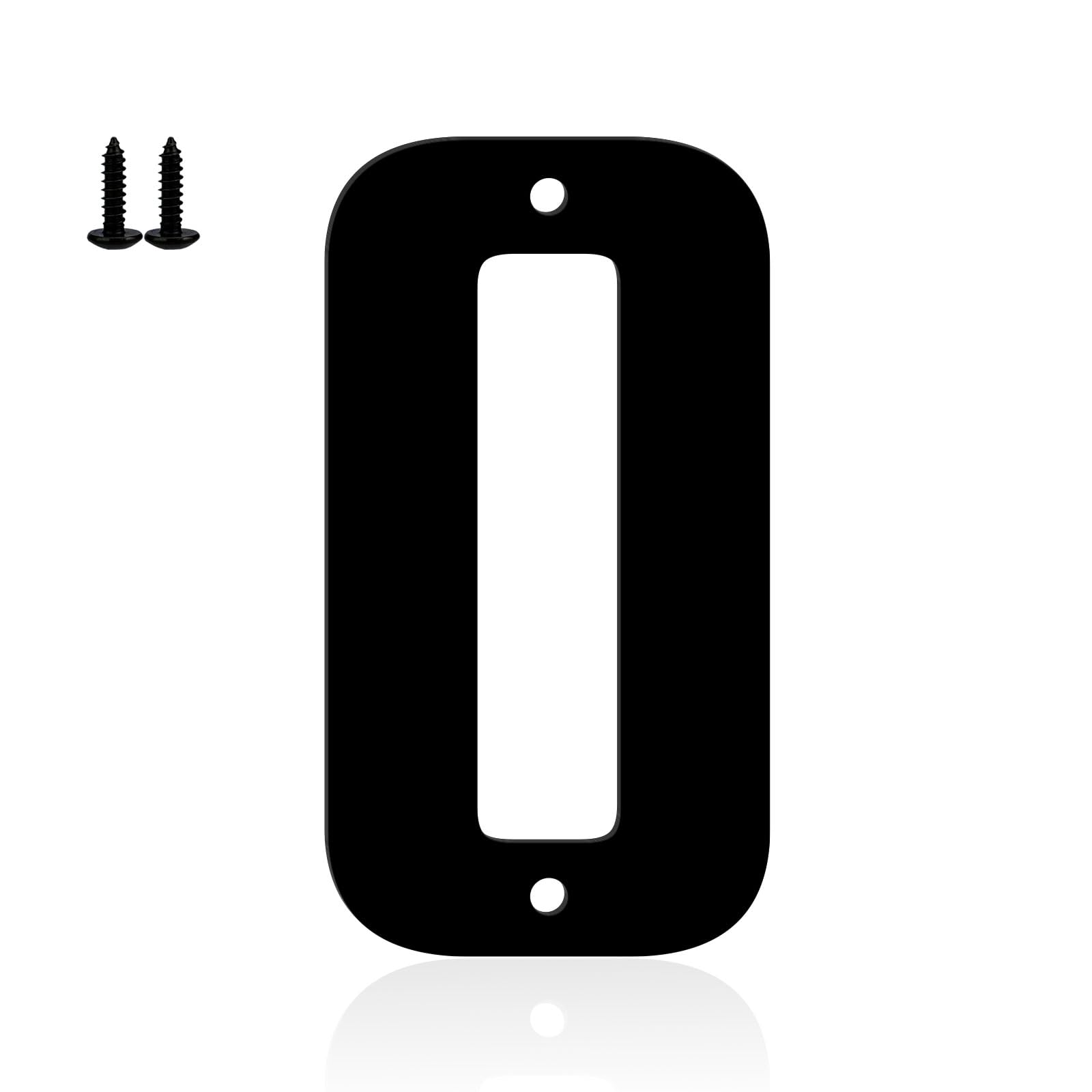 Ya_chtttwo Aluminum Numbers and Letters - Black Metal Door Numbers - Outdoor Metal Address Plate (10" O)