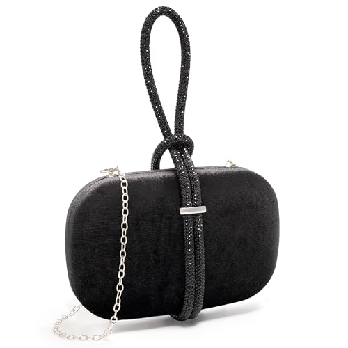 Image of CARIEDO Women's Rhinestones Evening Handbag Crystal Clutch Bridal Purse for Wedding Prom Night Out Party