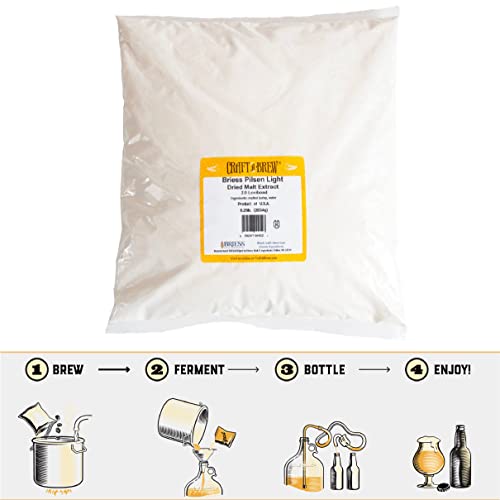 Craft A Brew - Dry Malt Extract for Brew Kit - 6.25 Pounds Pilsen - All Purpose Base Extract - For Any Beer Style - Effective Fermentation