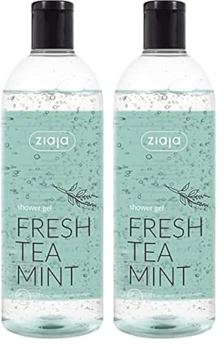Ziaja Gel de Ducha de Té con Menta Fresca, 500 Mililitros (Paquete de 2)