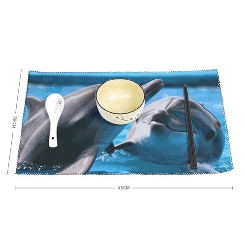 Sets de table lot de 6 dauphins imperméables et résistants pour repas - 3