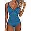 Hilor Women's Tummy Control One Piece Swimsuit - Slimming Surplice Bathing Suit