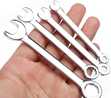 alladaga Mini Combination Wrench Set, Metric and SAE Small Wrench Repair Tools (SAE)