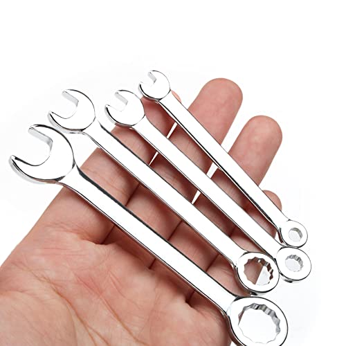 Mini set di chiavi combinate in acciaio inox