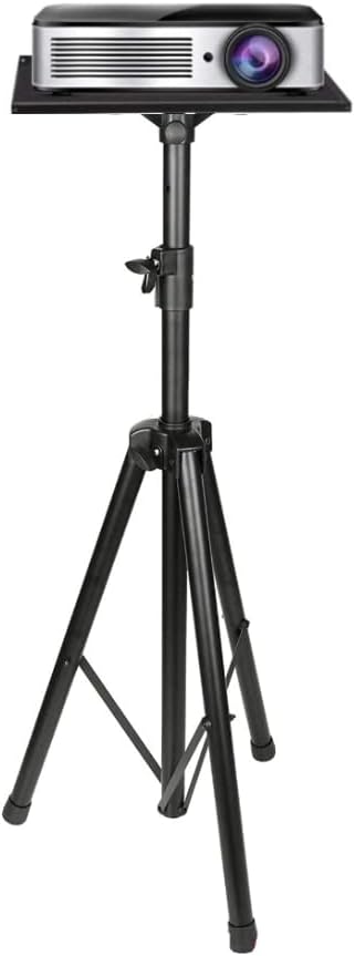 Wownect Projector Tripod Stand, Portable Projector Stand Adjustable Height 40" to 71" Multipurpose Laptop Stand with Phone Holder for Outdoor Movies, Office, Home, Stage with Mount Bracket & Rack Tray