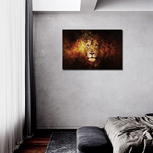 Lion Head Portrait Wall Art Painting Pictures Print On Canvas Animal The Picture For Home Modern Decoration