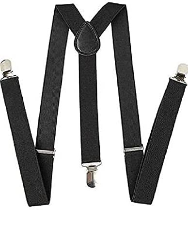 New Vastra Lok Men's Black Color Solid Suspender Belt (Free Size/Adjustable)-image-48