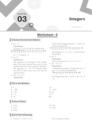 Image of Gurukul By Oswal Mathematics Chapterwise Worksheets : ICSE Class 6 For Exam 2026