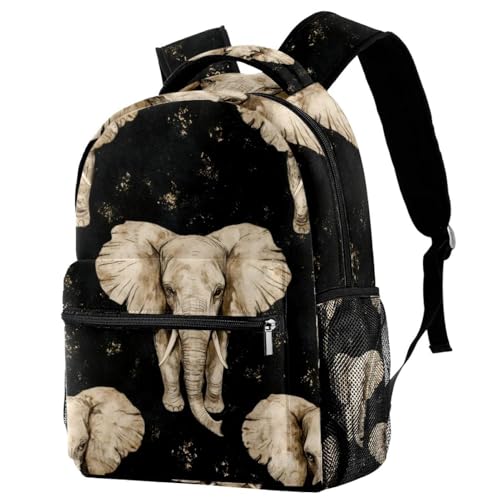 Sac à dos éléphant sauvage multicolore enfant avec porte-bouteille