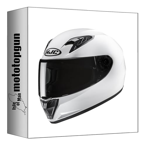 Casque intégral moto HJC Y10 blanc perlé : confort et sécurité en taille M