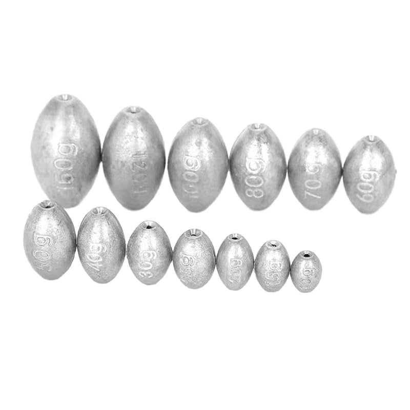 Egg Oval Lead 10g20g30g Lead Fishing Weights Sinkers (10 × Egg Fishing Sinkers (20 g Each))-image-5