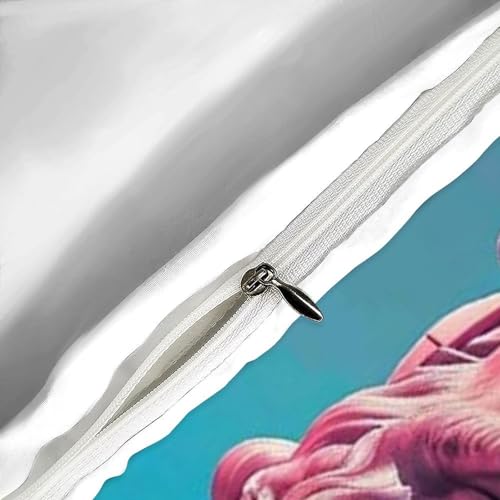 Housse de couette single fille microfibre 135x200cm zip invisible