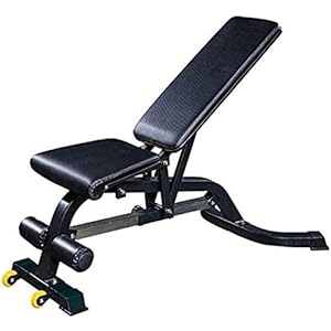 Adjustable Weight Bench Utility Sit Up Bench Gym Equipment for Upright/Incline/Decline and Flat Exercise for Home Gym Black
