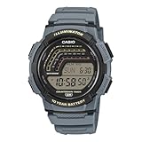 Casio Reloj digital multifunción para hombre WS-1800-2AVEF, Illuminator, 10 Year Battery, WR100M, Countdown Timer