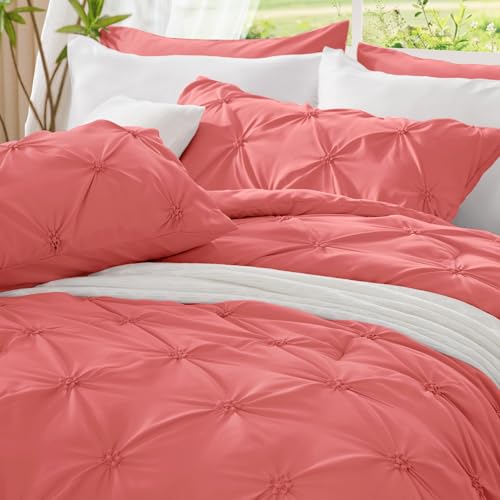 Image of BEDELITE Queen Comforter Set Coral,Lightweight & Soft Comforter