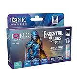 Ionic Ensemble essentiel de bleus, le set Ionic comprend 6 couleurs acryliques, spécialement conçues pour offrir les nuances bleues essentielles pour peindre des miniatures