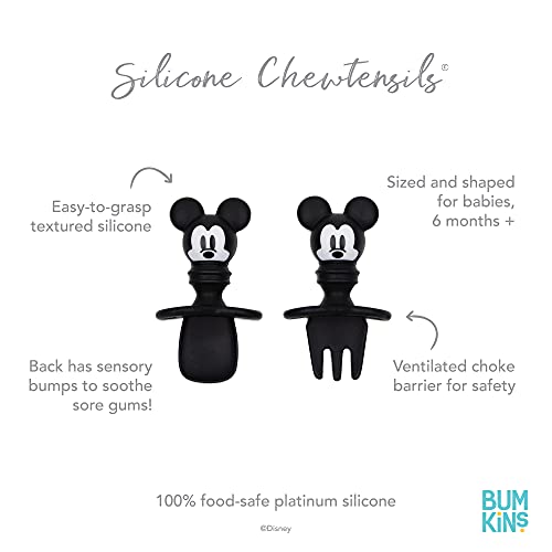 Bumkins - Chewtensils Löffel und Gabel aus Silikon - Mickey Mouse