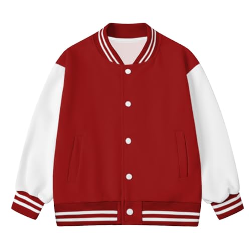 Image of ARTMINE Kids Baseball Jackets Casual Varsity Jacket School Bomber Jackets