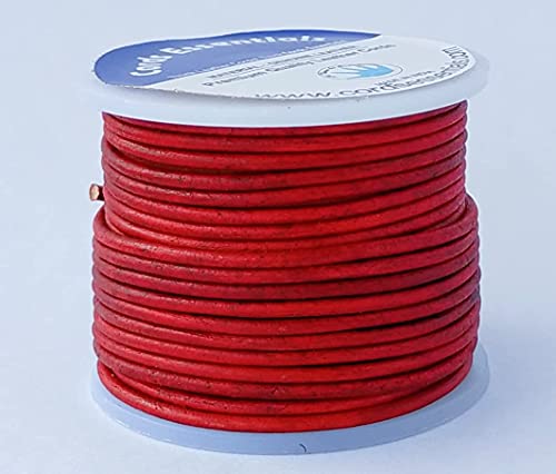 Cords Essentials Round Genuine Leather String Cord, Rope for Jewelry Making Necklaces, Bracelets, Kumihimo Braiding, Wraps - Image 3