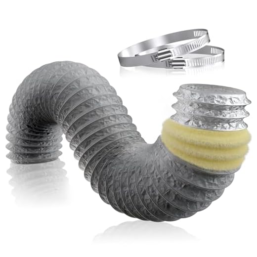 daniplus Abluftschlauch PVC flexibel Ø 100/102 mm, 5 m z.B. für Klimaanlagen, Wäschetrockner, Abzugshaube 8 Hon&Guan 100mm Lüftungsschlauch Schallgedämmter Wärmeisolierung Alu Flexrohr Lüftungsschlauch für Klimaanlage, Rohrventilator - Länge 5m (ø100mm*5m)