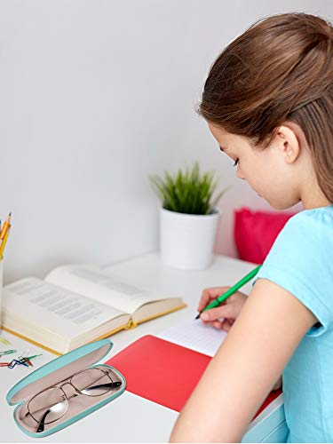 3 Pieces Hard Shell Glasses Eyeglasses Sunglasses Case With Eyeglass Cloth (Light Blue, White, Orange) #TOP6