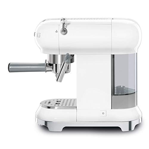 Smeg ECF01WHUK - Cafetera espresso estilo retro de los años 50, soporte de filtro de acero inoxidable, sistema antigoteo… - Imagen 5