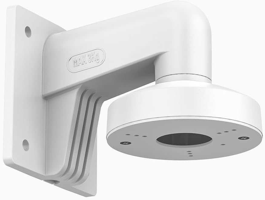 ANNKE Heavy-Duty Metal Wall Mount Bracket Compatible with Conventional Turret Security Camera, Compatible with ANNKE I51DS/I51EM/I51EH/I51ES/I81HE/I91DS/I91DM/I91DN Series and Similar Models, White