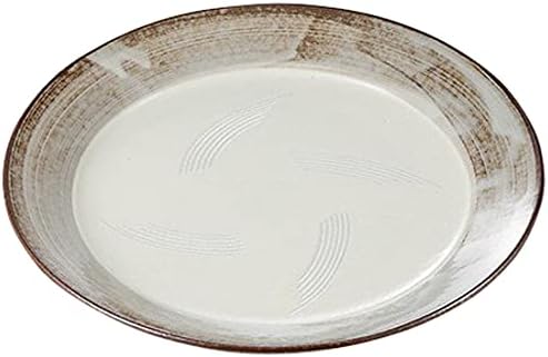 せともの本舗 Karatsu Comb Pasta Plate, Set of 5, 10.0 x 1.4 inches (25.7 x 3.5 cm), 24.3 oz (720 g), Japanese Dishes, Restaurant, Commercial Use, Japanese Dishes, Set of 5