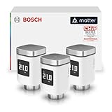 Bosch Smart Home Heizkörperthermostat II [+M], smartes Thermostat, Flexible Nutzung im Bosch Smart Home System oder in herstellerübergreifend in Matter Systemen, 3er Set