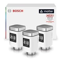 Bosch Smart Home Heizkörper-Thermostat II [+M], smartes Heizkörperthermostat für intelligentes Heizen & Energiesparen, mit Matter, App-Steuerung, kompatibel mit Apple Home, Google Home, Alexa, 3er Set – Ansicht 1