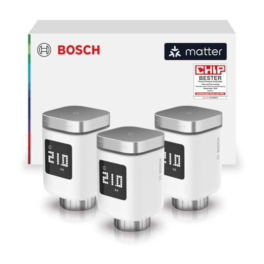 Bosch Smart Home Heizkörper-Thermostat II [+M], smartes Heizkörperthermostat für intelligentes Heizen & Energiesparen, mit Matter, App-Steuerung, kompatibel mit Apple Home, Google Home, Alexa, 3er Set