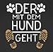 Pullover Herren Frauen Hoodie Kontrast zweifarbig - für - Der mit dem Hund geht - Geschenk Hundebesitzer Hundeliebhaber - XL - Schwarz/Grün - hoody damen hunde hundefan gassi fun-kapuzenpullover