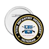 Qauirfe US 17th Infantry Regiment Veteran Express Your Unique Style with Our Fashionable Round Badges Medium