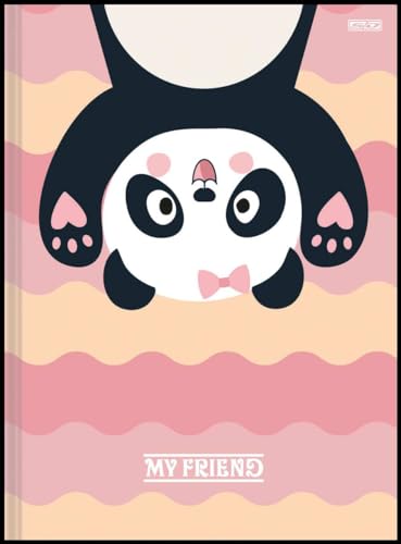 Caderno Brochura Animativa, Capa Dura, My Friend, 80 Folhas, Pacote com 5