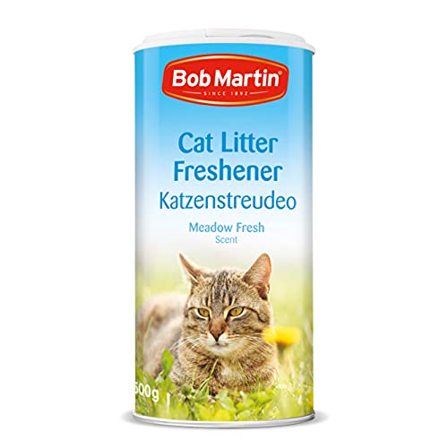 Bob Martin | Désodorisant en Poudre pour litière pour Chat avec Parfum Frais des prairies | Contrôle Efficace des odeurs, pour Une fraîcheur Plus Longue durée | Fabriqué au Royaume-Uni (500 g)