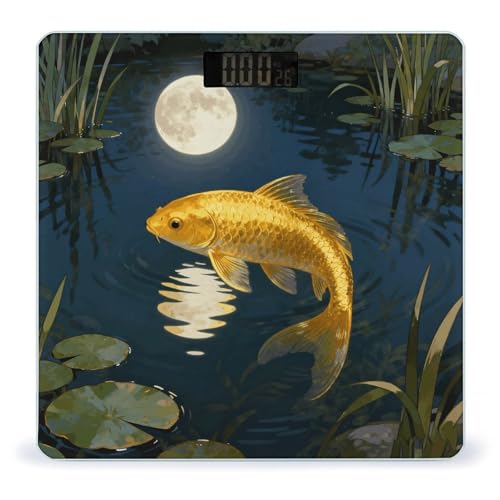 Balanza digital Goldfish Moon Pond para baño 400 lb miniatura 1