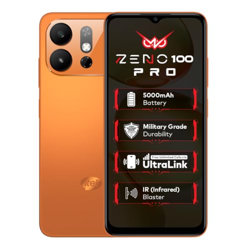 Image of Zeno 100 Pro | 3GB RAM + 5GB Virtual RAM, 64GB Storage | 5000mAh Battery | UNISOC Octa-Core Processor | DTS Sound | Military Grade Protection | 6.6 inch 90Hz HD+ Display | Android 15 Go | Comet Orange