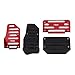 AUTOPDR Non-Slip Car Brake Accelerator Gas Pedals Pads Covers Foot Brake Extenders Cover Pad Automotive Kick Panels for Car Auto Vehicle Motorcycle Aluminium (Red-automate)