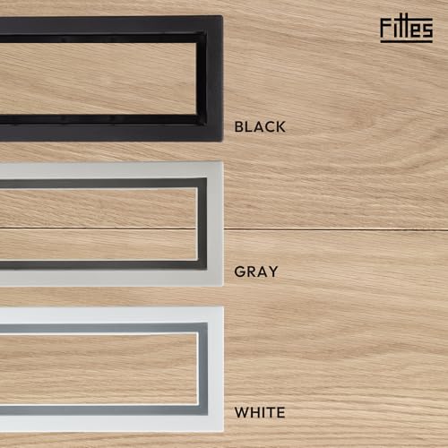 Fittes Framed Floor Vent [Lite], Minimalist ABS Plastic HVAC Air Return Register Cover, Customizable Modern Airflow Solution for Home Floor, Easy 15-Min DIY Install – 4"x10" – Warm Grey – 2 Pack by Fittes - Image 8