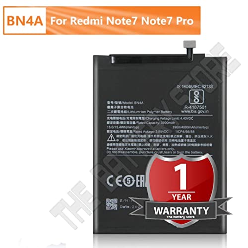 Image of THE BATTERY STORE Original Battery BN4A for Redmi Mi Note 7 Pro /Note 7 / Note 7S / M1901F7C / M1901F7G / M1901F7S Battery with 1 year warranty and high capacity battery backup. Carefully check your phone model and purchase. (F(FOR MI BN4A)