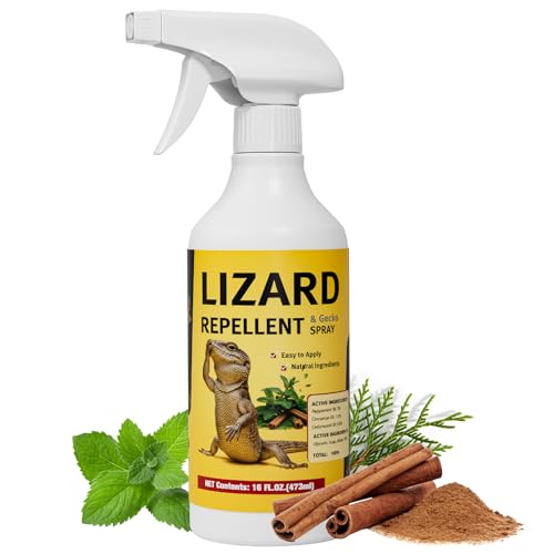 Plant-Based Lizard & Gecko Repellent Spray 16oz Safe for Home Family & Pets Repels Lizards and Geckos Naturally