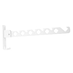 KICHOUSE Foldable Drying Rack Metal Clothes Hanger Wall Mounted Garment Holder Space-Saving White
