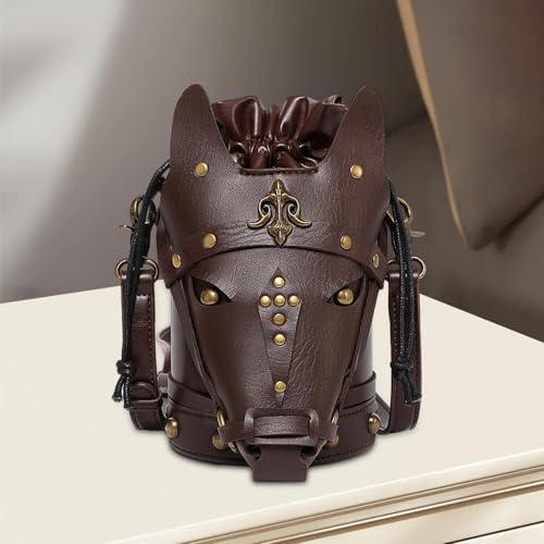 jojomis Crossbody Bag PU Leather Messenger Bag Shoulder Bag with Adjustable Strap Brown 7.48x4.92x8.66 inch4