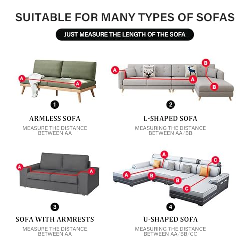 Funda de sofa chenilla impermeable protector de sofas seccionales 8
