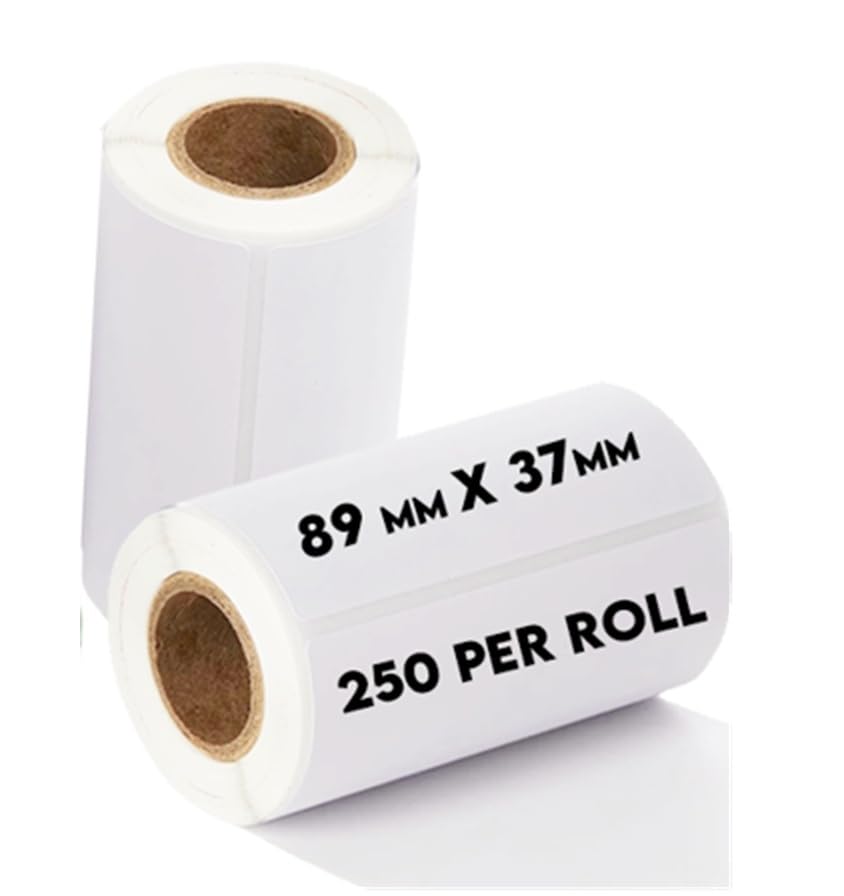 250 Premium Quality Self Adhesive Address Labels On Roll 89mm x 37mm