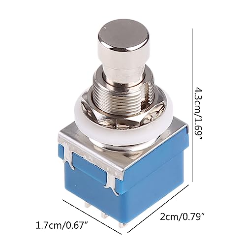 Acahhotxx 9-Pin 3Pdt Foot Pedal Switch Stompbox For Electric Guitar Effects True Bypass Push Button Switch thumb #2