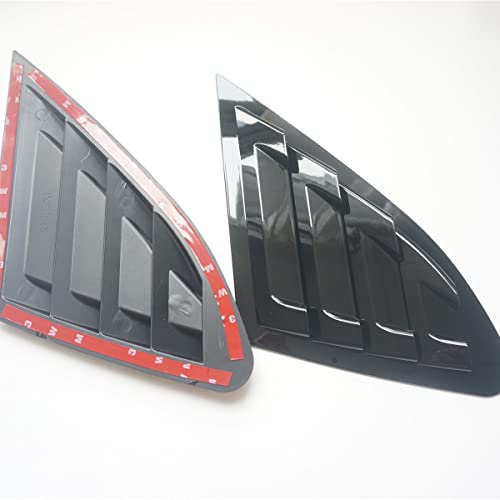 Cyauto New 2Pcs Racing Rear Quarter Window Louvers For Chevy Malibu 2016-2022 (Glossy Black) #TOP5