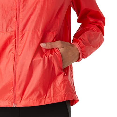 Asics Women's Kasane Jacket Solid Running Apparel, L, Pink Grapefruit #TOP3