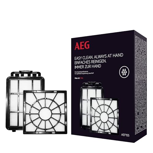 AEG AEF155 Filter-Set (1 Mikrofilter, 1 Abluftfilter, Filtertausch, optimale Filtrationsleistung, verbesserte Saugleistung, saubere Luft… – Ansicht 3