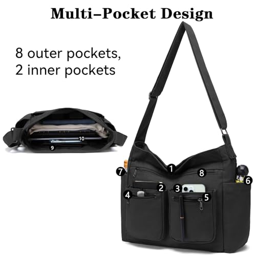 Image of Canvas Casual Messenger Bag Hobo Crossbody Bag Canvas Shouder Tote Handbag for Women and Men